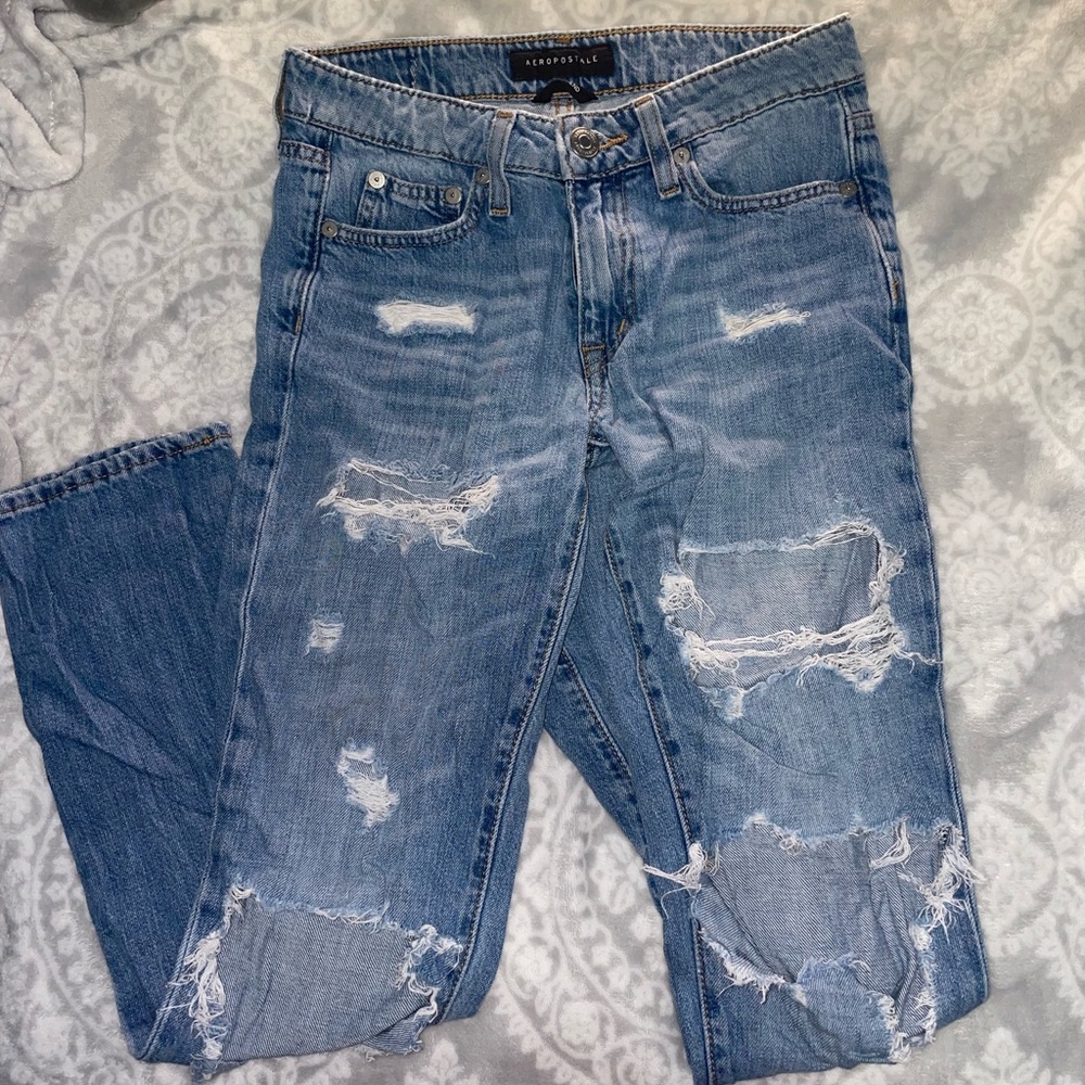 Aeropostale Light Wash Boyfriend Jeans